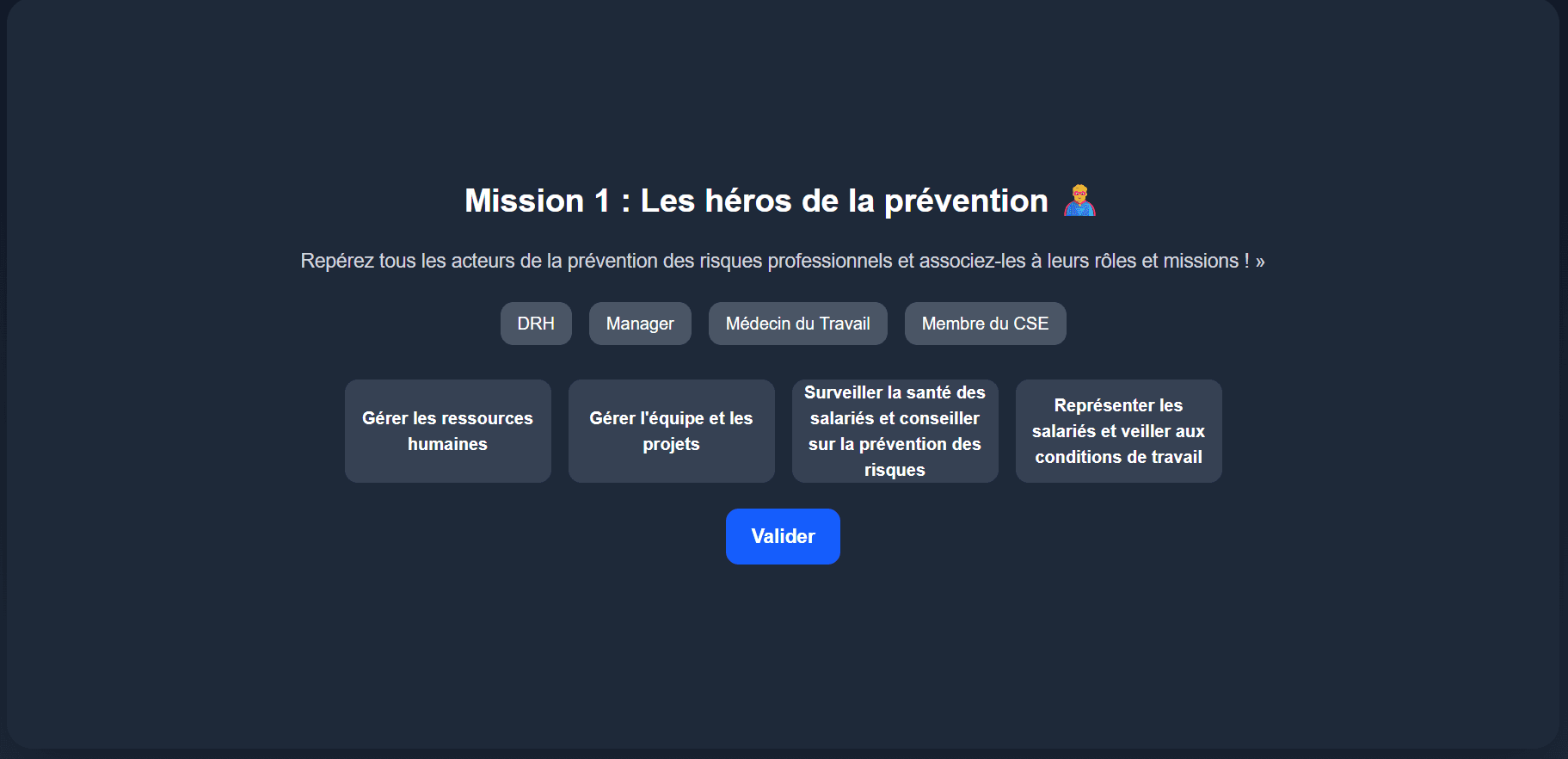 Risk Prevention Escape Game
